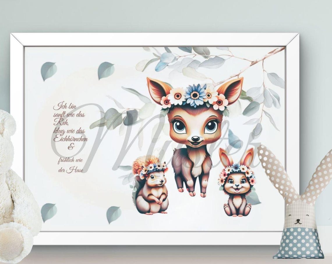Animal Poster, Nursery Decor Wall Art