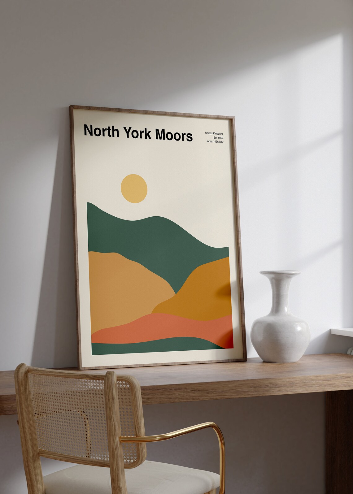 North York Moors National Park Mid-Century Travel Poster - Image 2