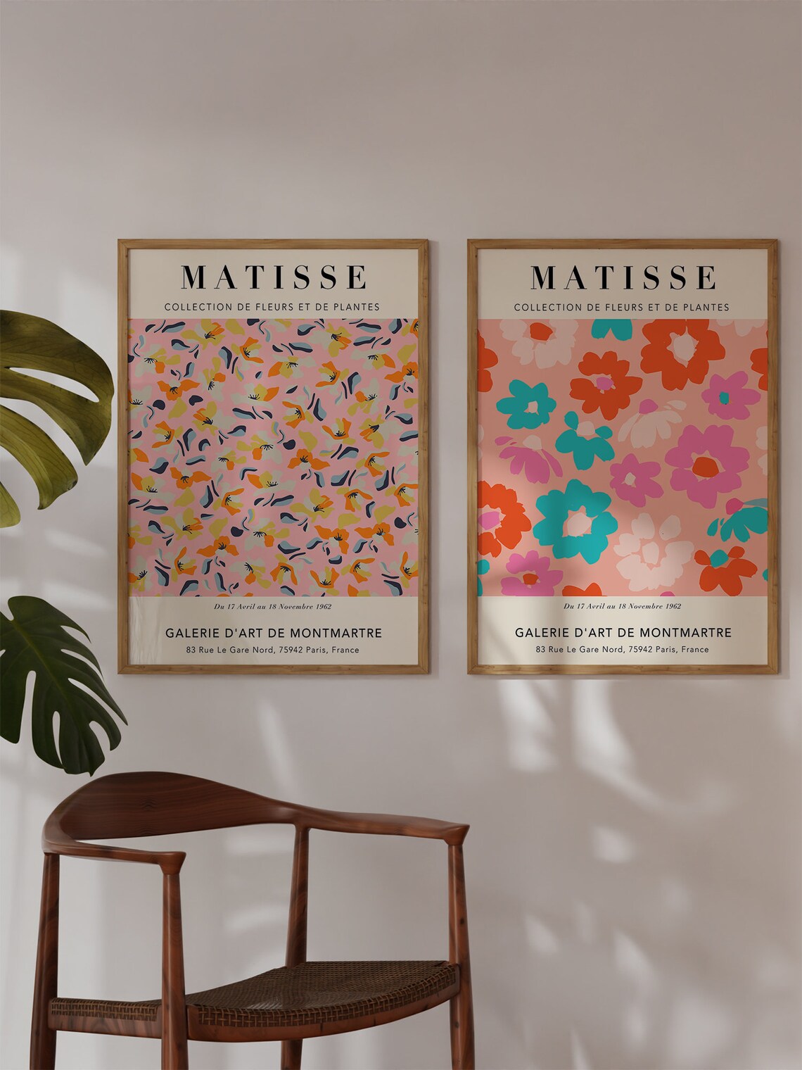 Matisse Pink Floral Cut Out Exhibition Poster Warm Botanical 1962 - Image 2