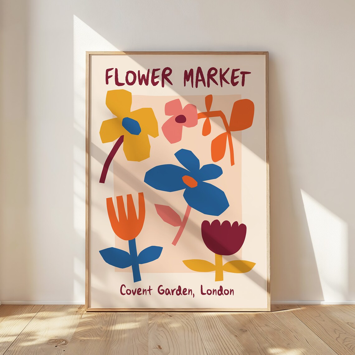 Covent Garden London Flower Market Matisse Cut Out Art Poster - Image 2