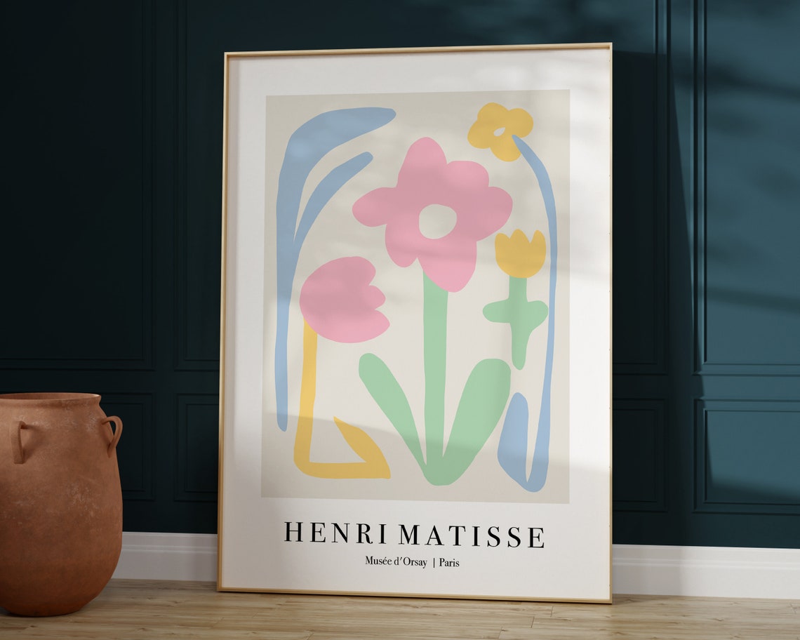 Henri Matisse Pastel Floral Abstract Musée d'Orsay Paris Poster - Image 2