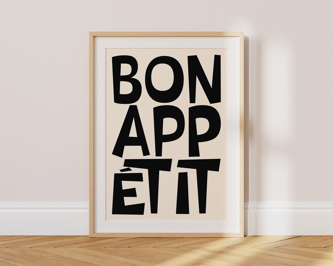 Bon Appetit Mid-Century Kitchen Art Print