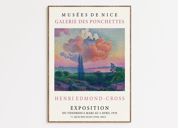 Henri Edmond Cross Nice Exhibition 1970 Pointillist Coast Poster