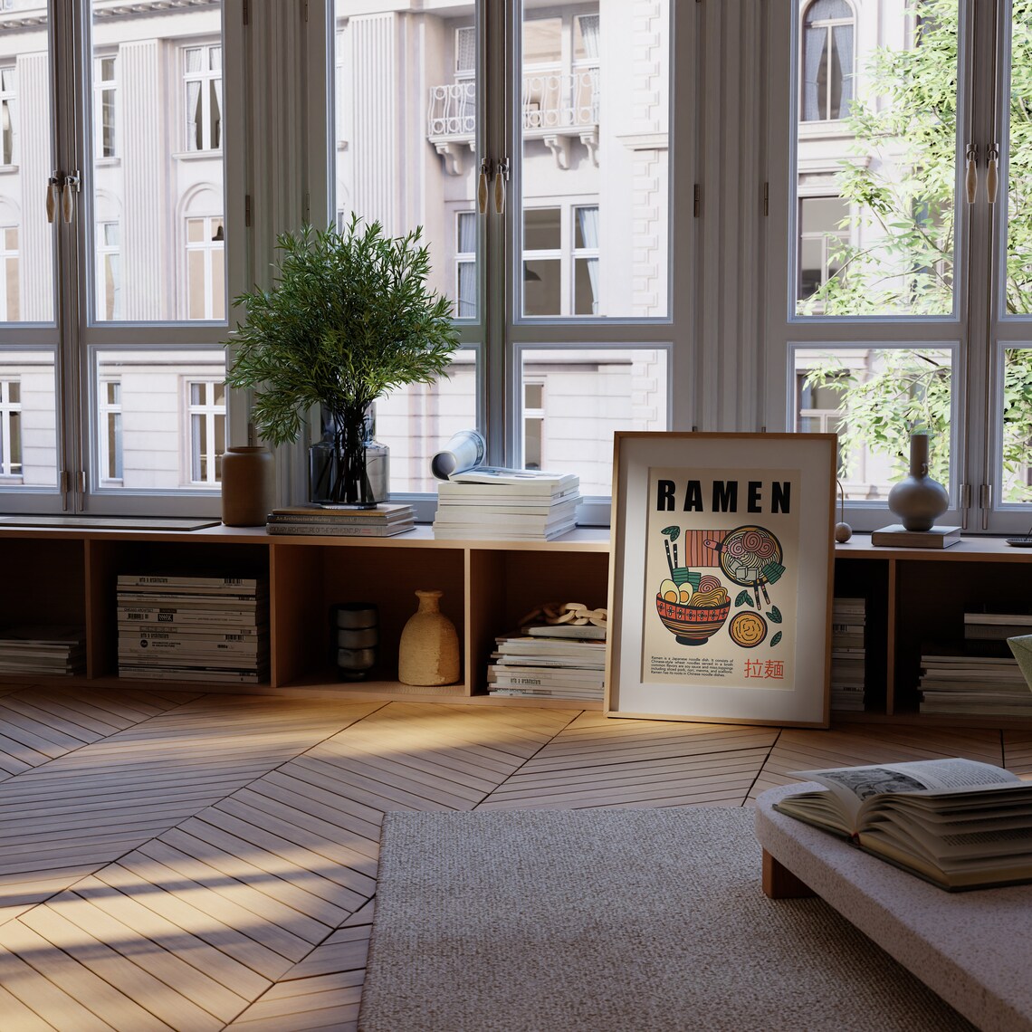 Ramen Retro Kitchen Art Print, Japanese Food Poster - Image 2