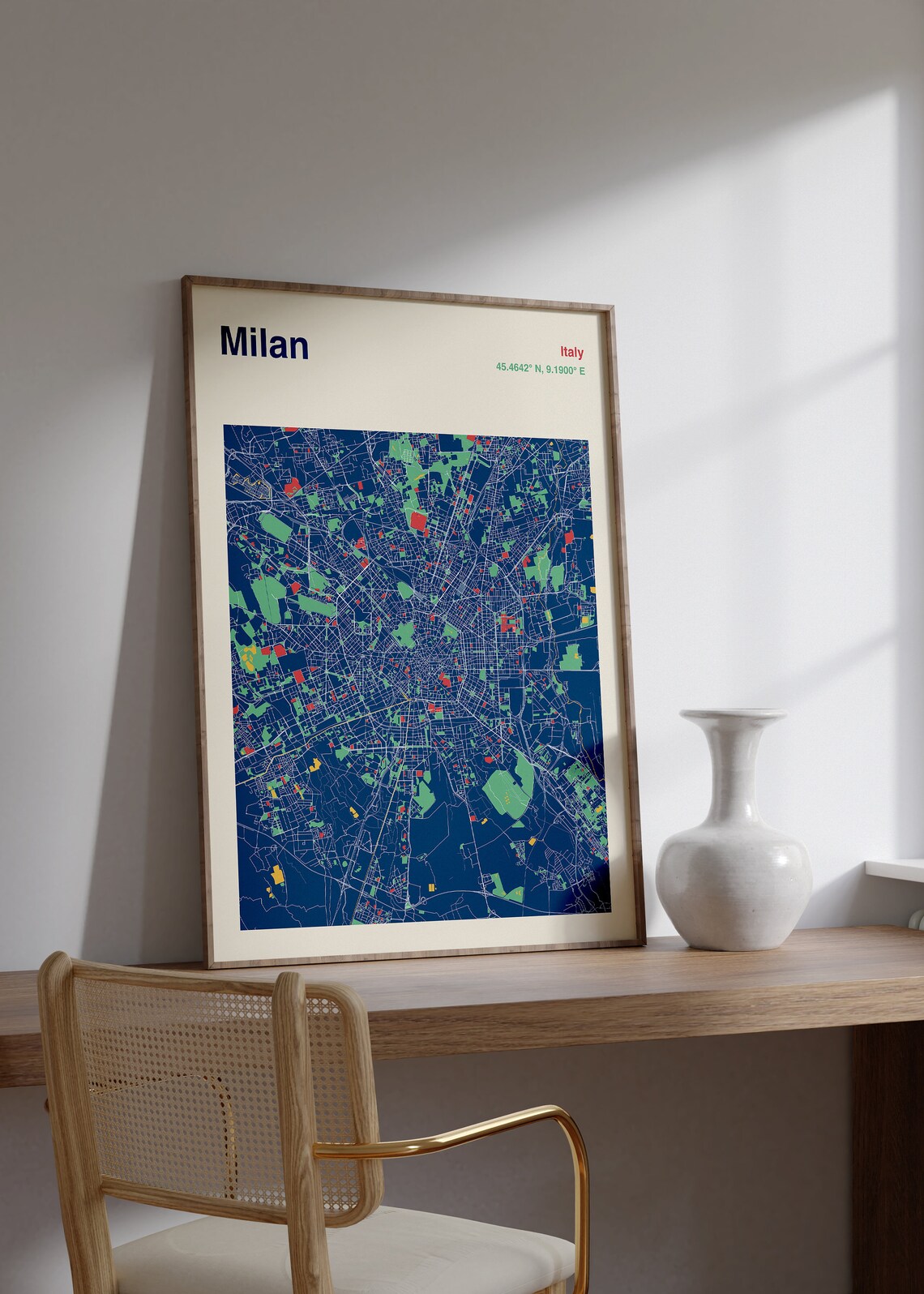 Milan Map Poster, Minimal City Map Art Print - Image 2