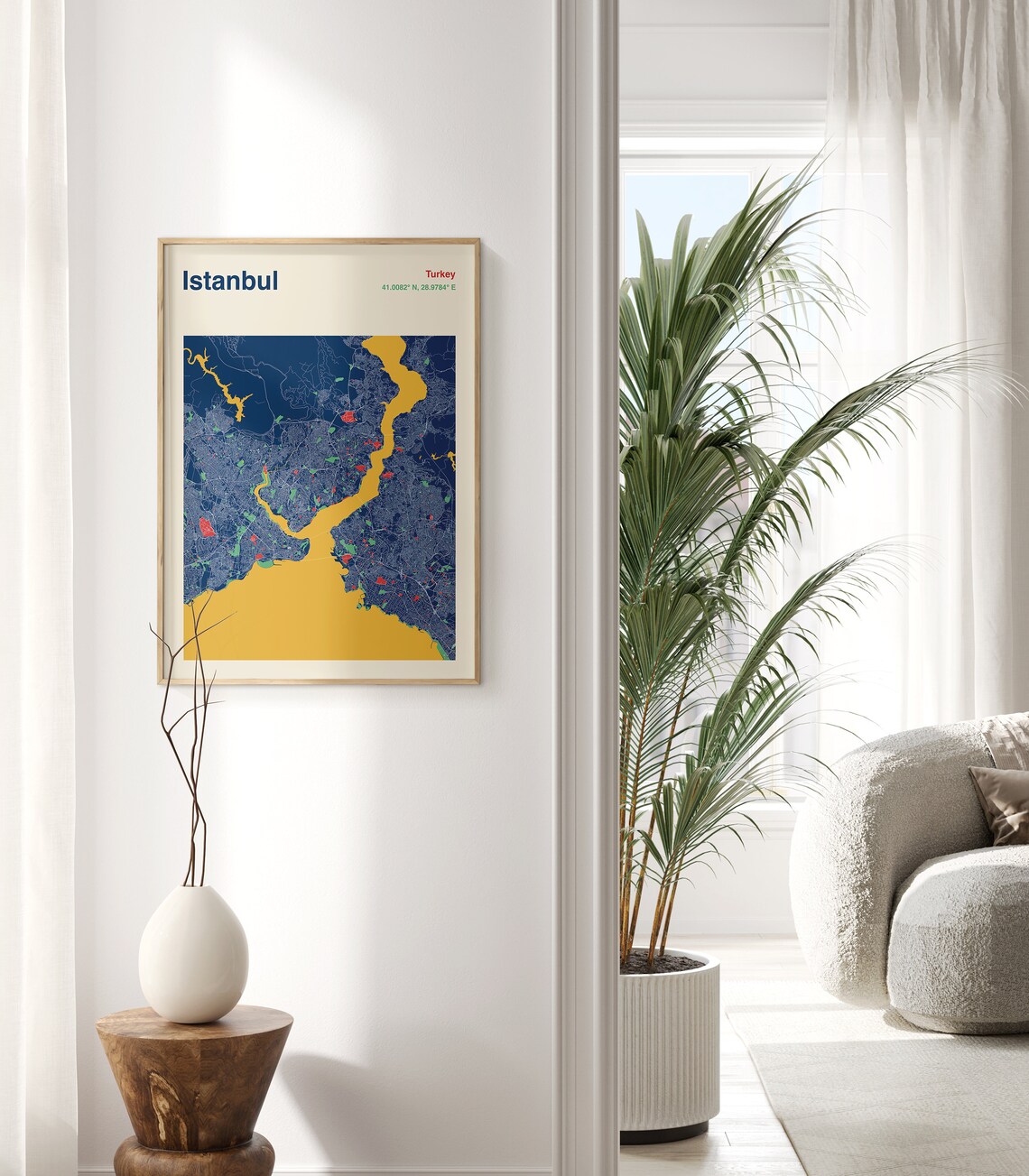 Istanbul Map Print, Modernist Travel Poster - Image 2