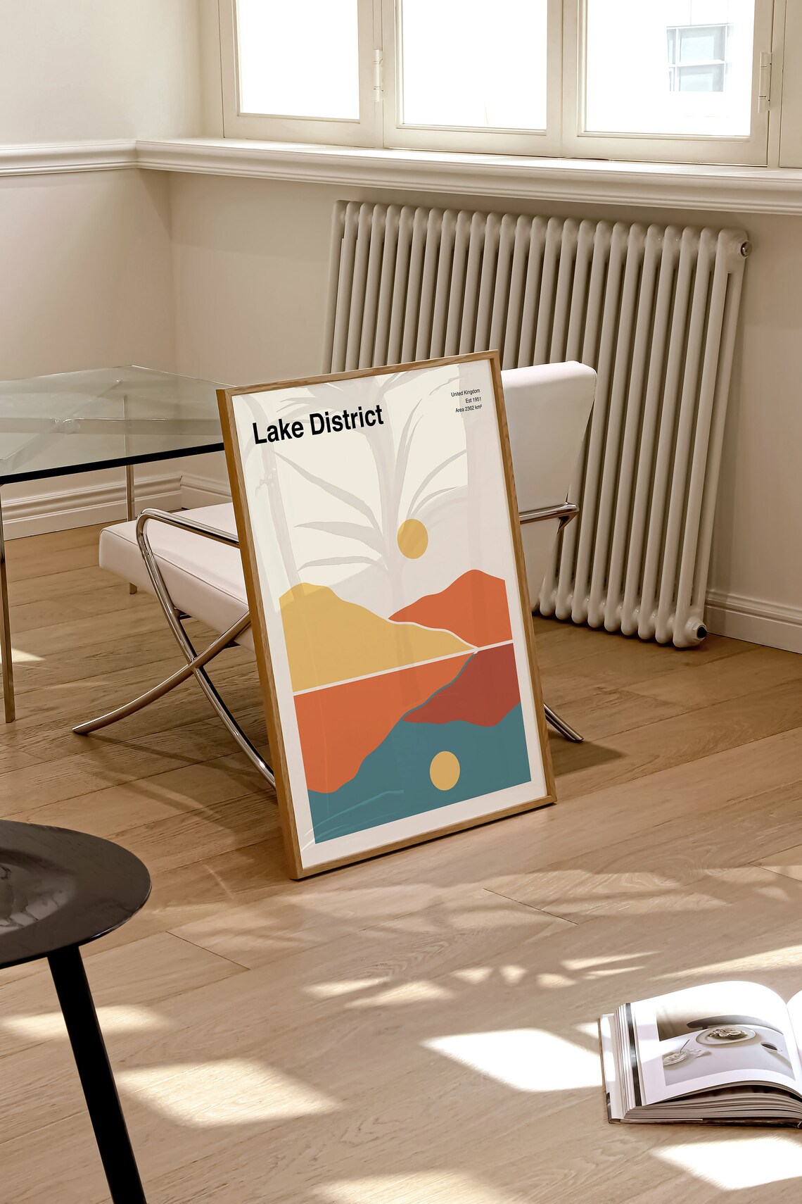 Lake District Minimal Travel Poster, Mid-Century - Image 2