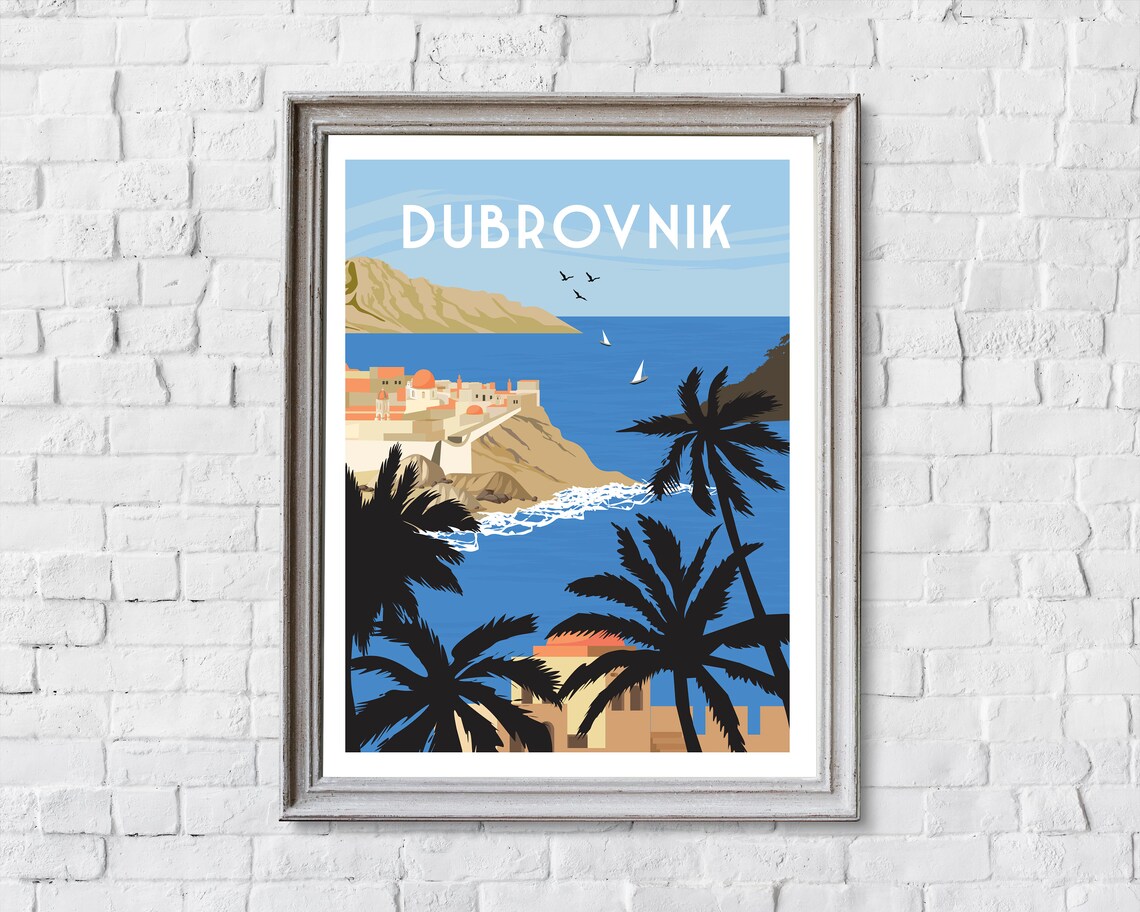 Dubrovnik Travel Poster, Croatia Wall Art Print - Image 2