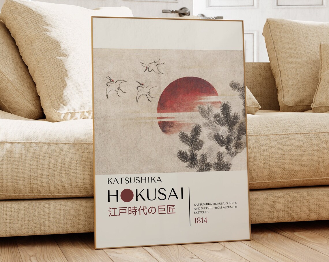 Hokusai Japanese Wall Art Print, Japandi Exhibition - Image 6