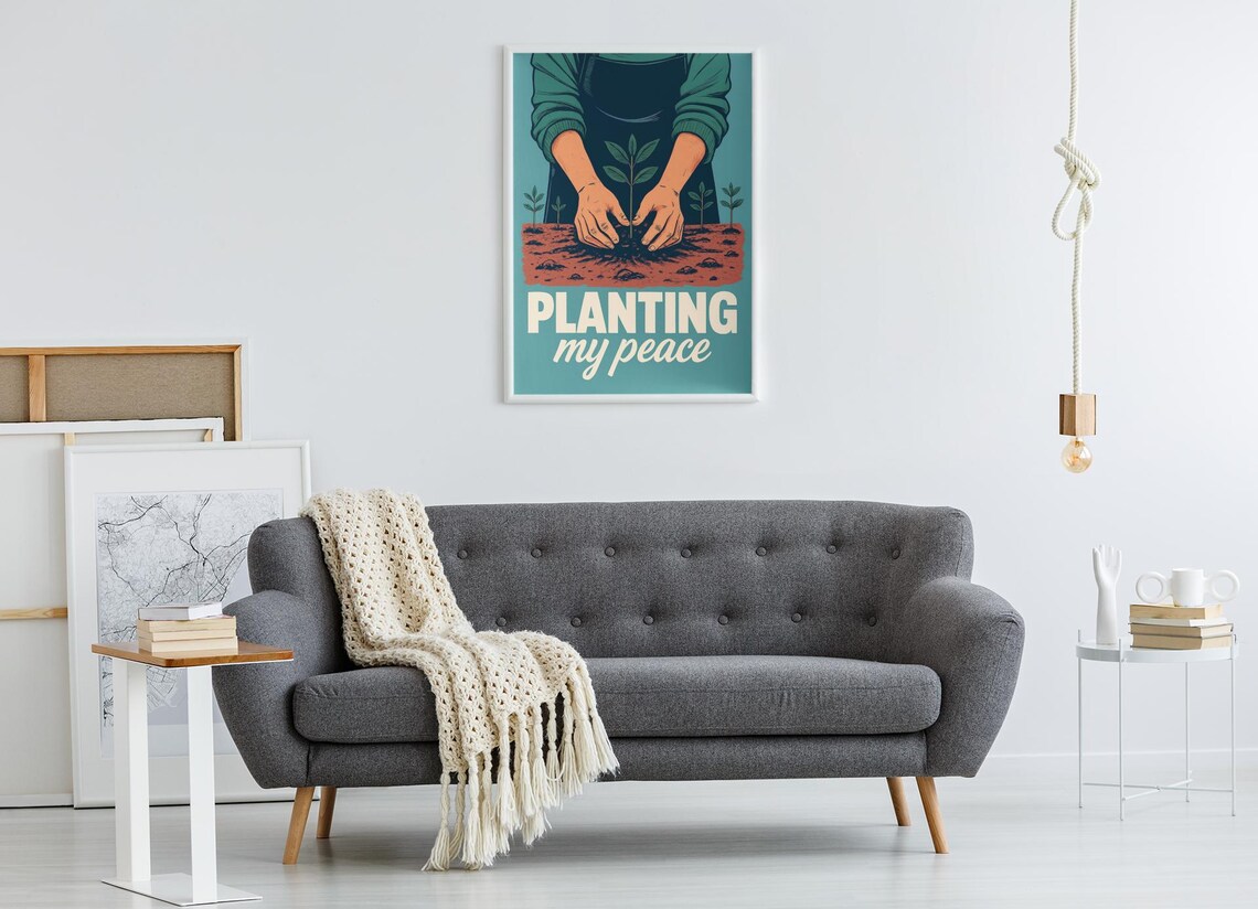 Planting My Peace Inspirational Gardening Quote - Image 3