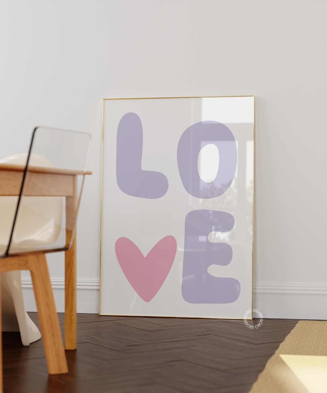 Love Print, Preppy Danish Pastel Art Print - Image 2