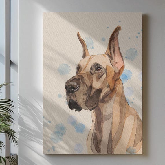 Custom Pet Portrait From Photo, Dog Painting