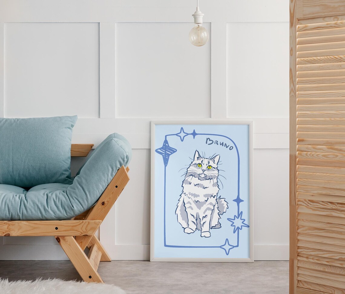 Custom Simply Drawn Pet Portrait, Anime Style - Image 3