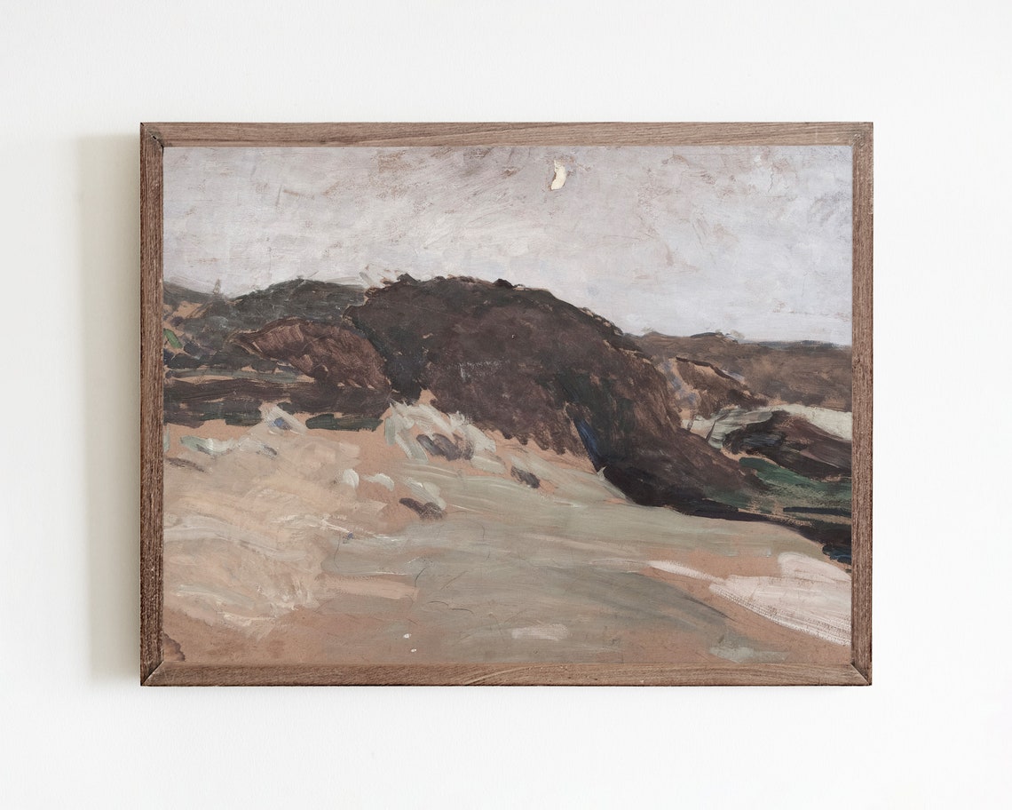 Desert Art Nature Landscape Landscape Wall Art Southwestern Landscape Print Antique Art Vintage Painting Vintage Art Art