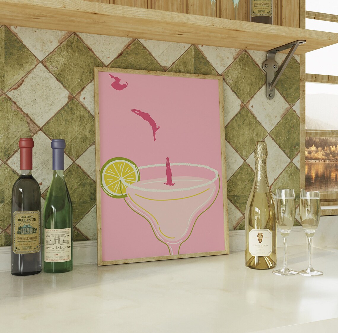 Margarita Print, Retro Happy Hour Bar Cart Art - Image 4