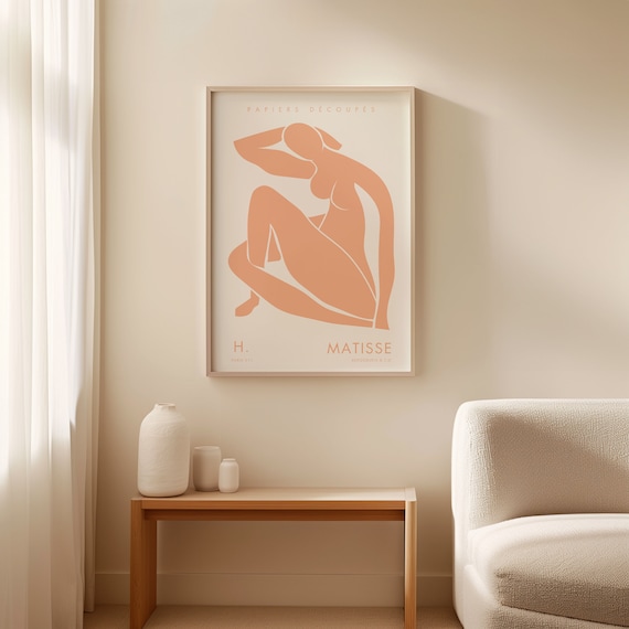 Matisse Peach Reclining Figure Papiers Decoupes Minimalist Poster
