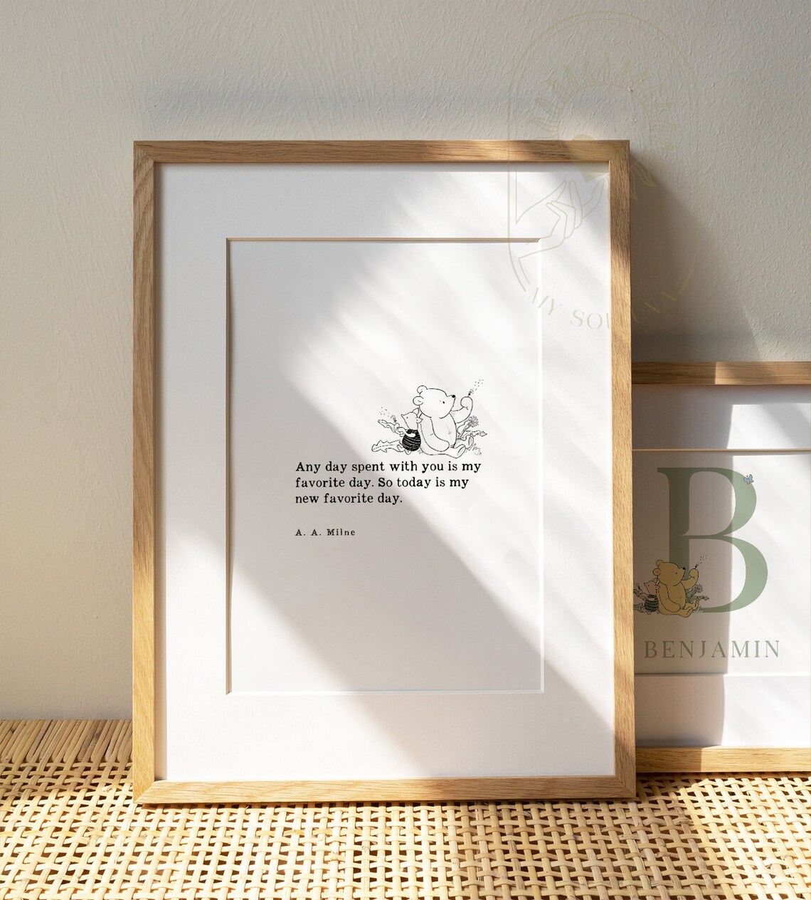 Winnie The Pooh Minimalist Nursery Quote Art Print - Image 2