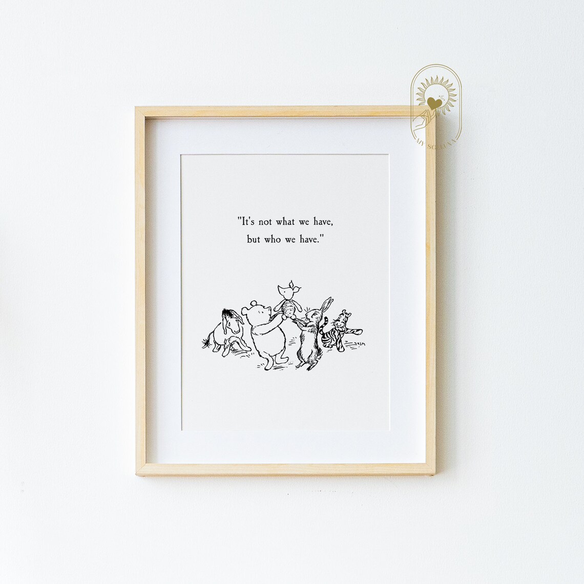 Winnie The Pooh Quote, Vintage Nursery Wall Art Print