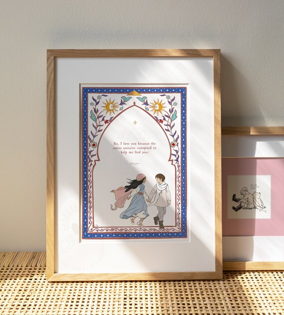 The Alchemist Universe Conspired Love Quote Santiago Fatima Arch Poster