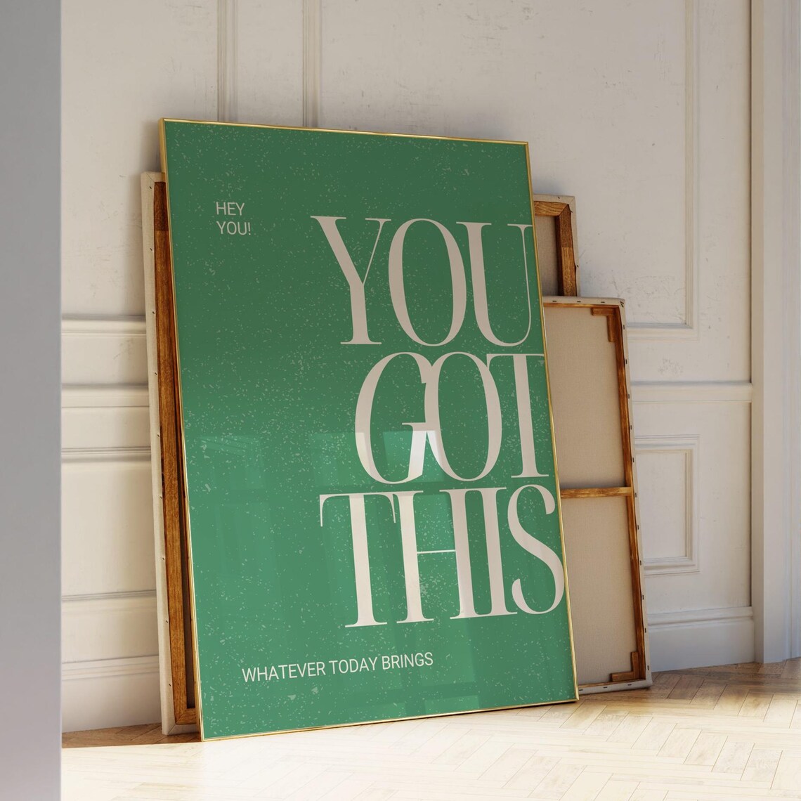 Green And Cream You Got This Motivational Typography Quote Poster