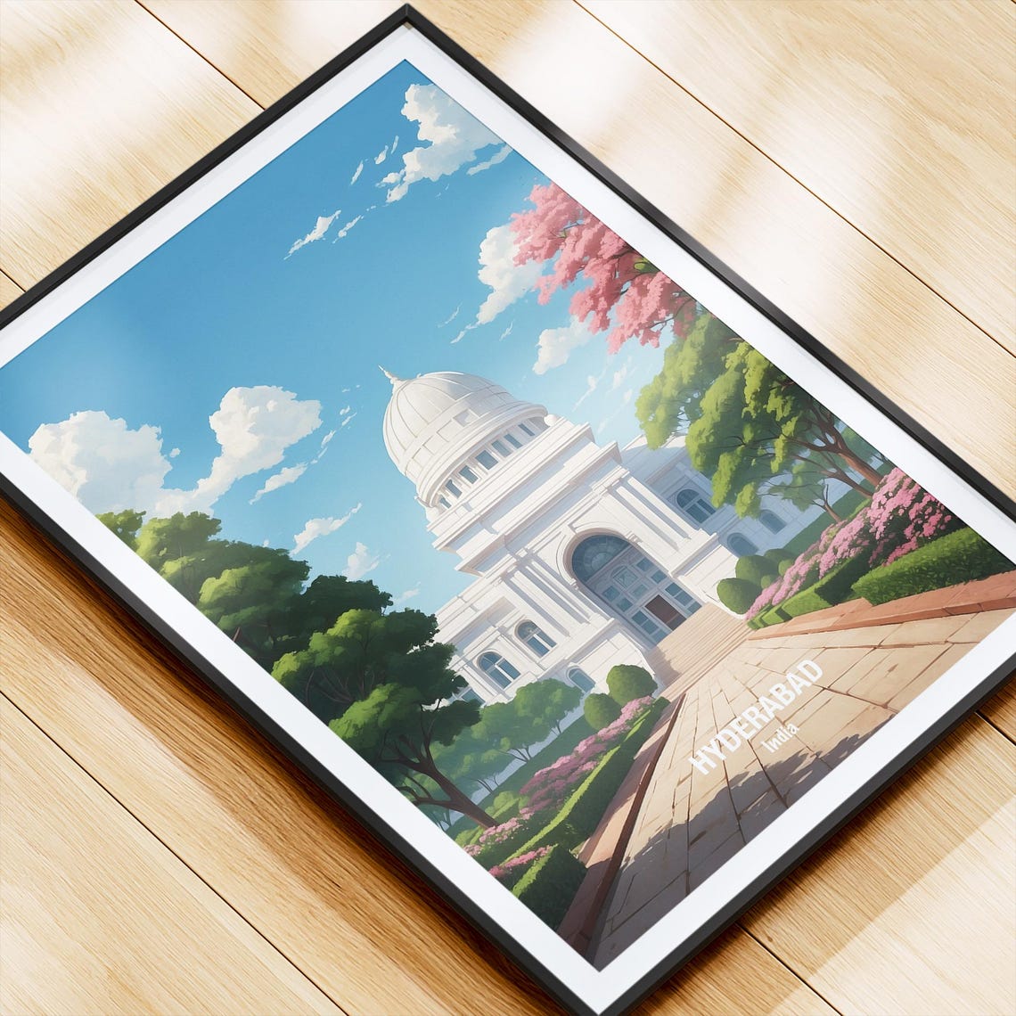 Hyderabad India Travel Poster Hyderabad Art Print Cityscape Poster Unique Gift Home Decor Travel Wall Art Indian Culture - Image 4