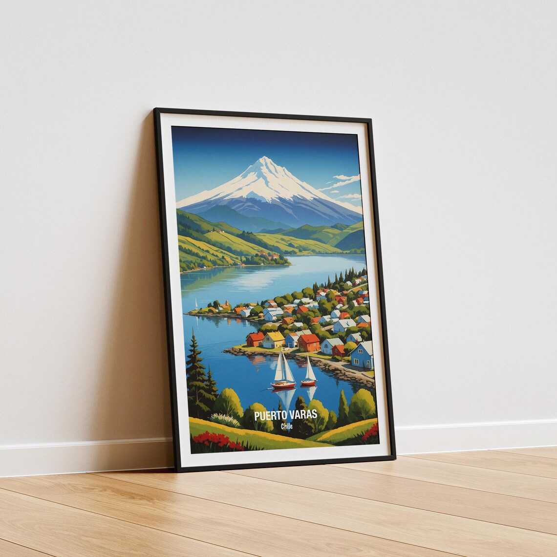 Puerto Varas Chile Osorno Volcano Lake Llanquihue Travel Poster - Image 5