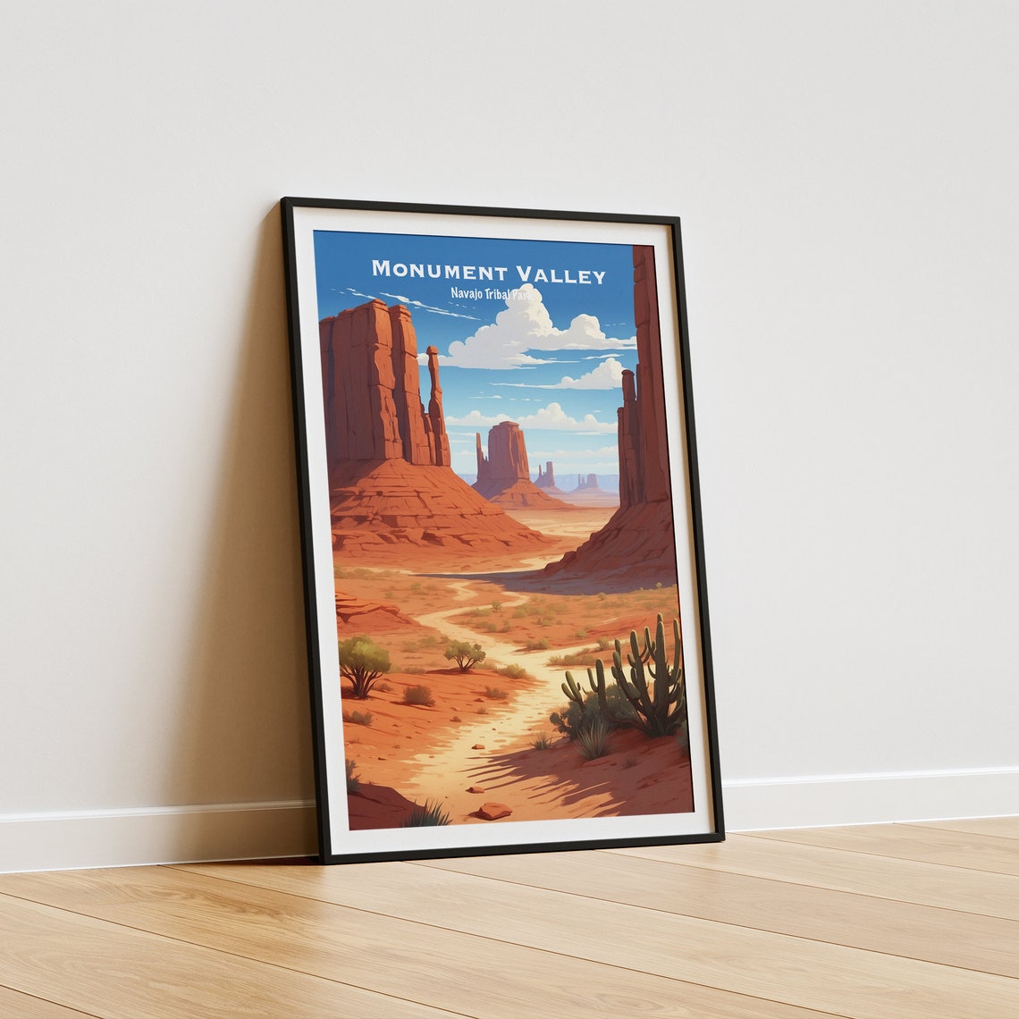 Monument Valley Navajo Tribal Park Red Buttes Desert Road Poster - Image 5