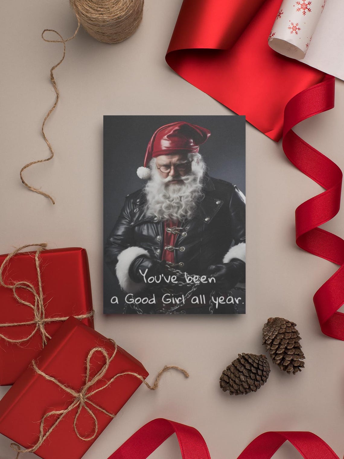 Dirty Bdsm Christmas Greeting Cards 5 Pack Daddy Santa Good Girl Bdsm Naughty Santa Sexy Santa Xmas Adult Humor Xmas Cards - Image 2