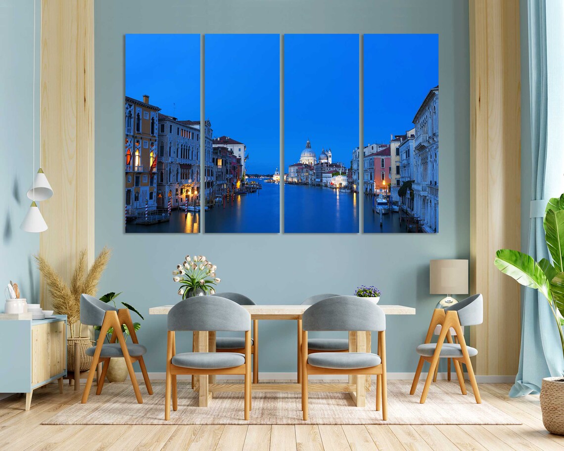 Venice Grand Canal at Blue Hour with Santa Maria della Salute Poster - Image 3