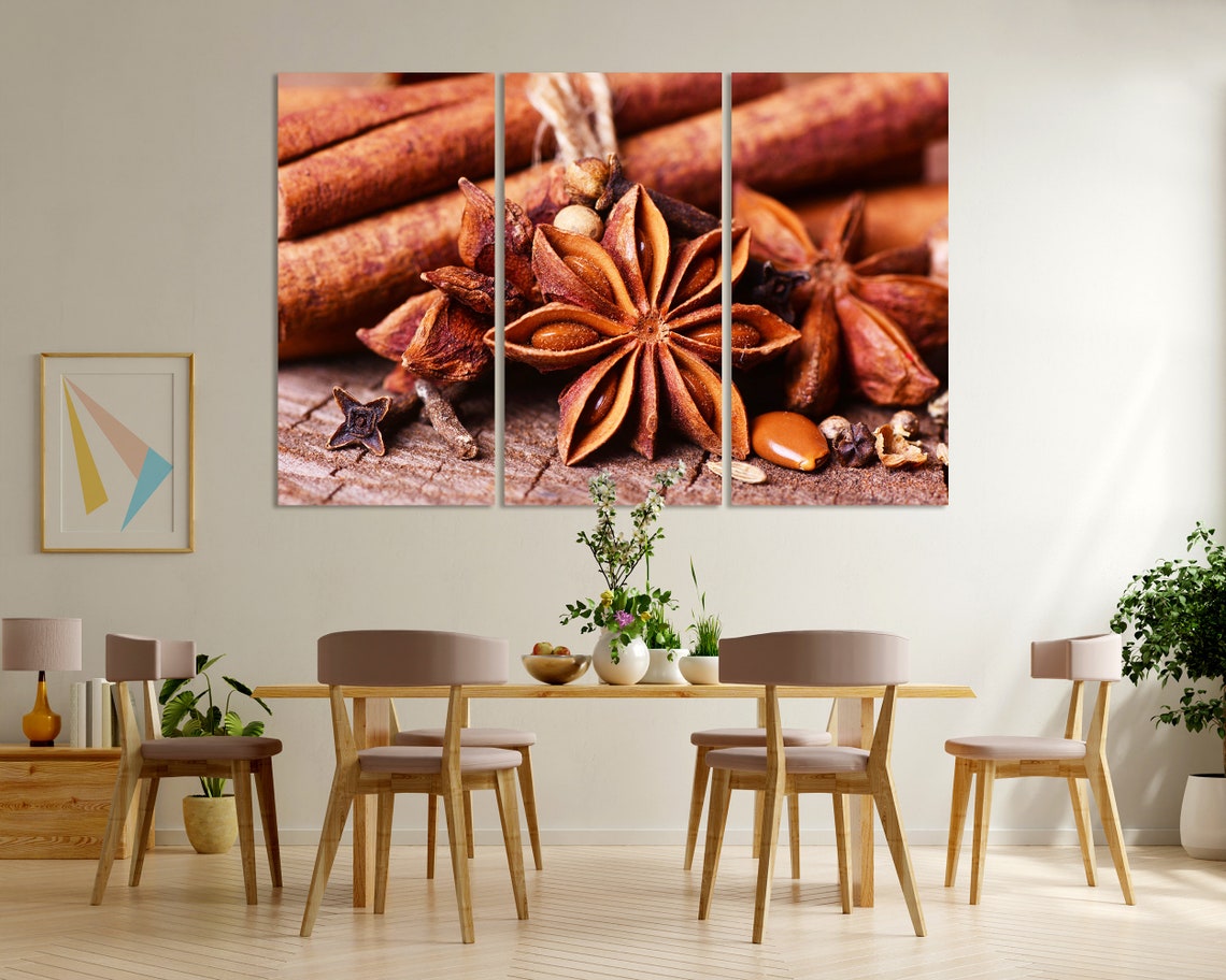 Star Anise Cinnamon Sticks Warm Spices Close Up Kitchen Poster