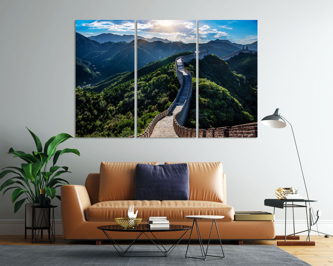 Great Wall Of China Winding Over Green Mountain Ridges Poster - Image 7