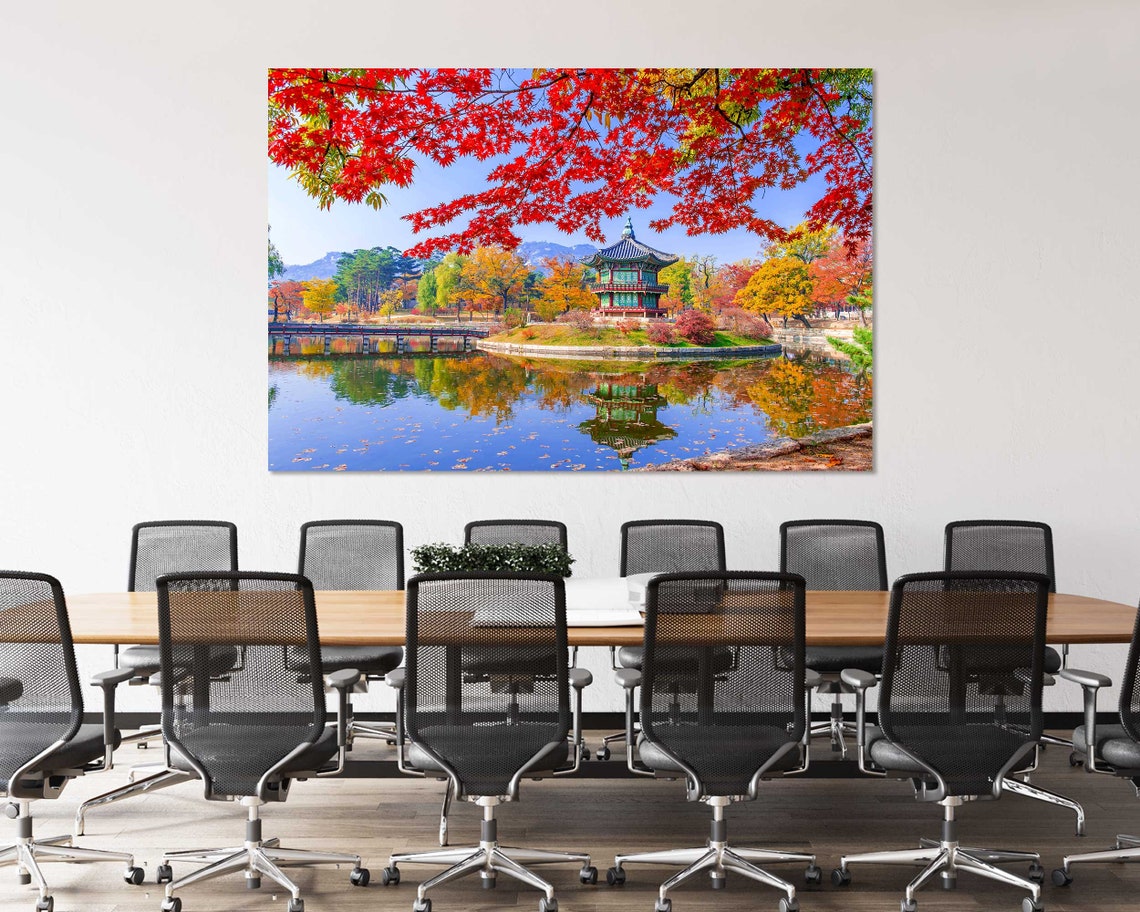 Colorful Gyeongbokgung Palace In Seoul Wall Art South Korea Print Art On Seoul Landscape On Seoul Photo For Home Decor