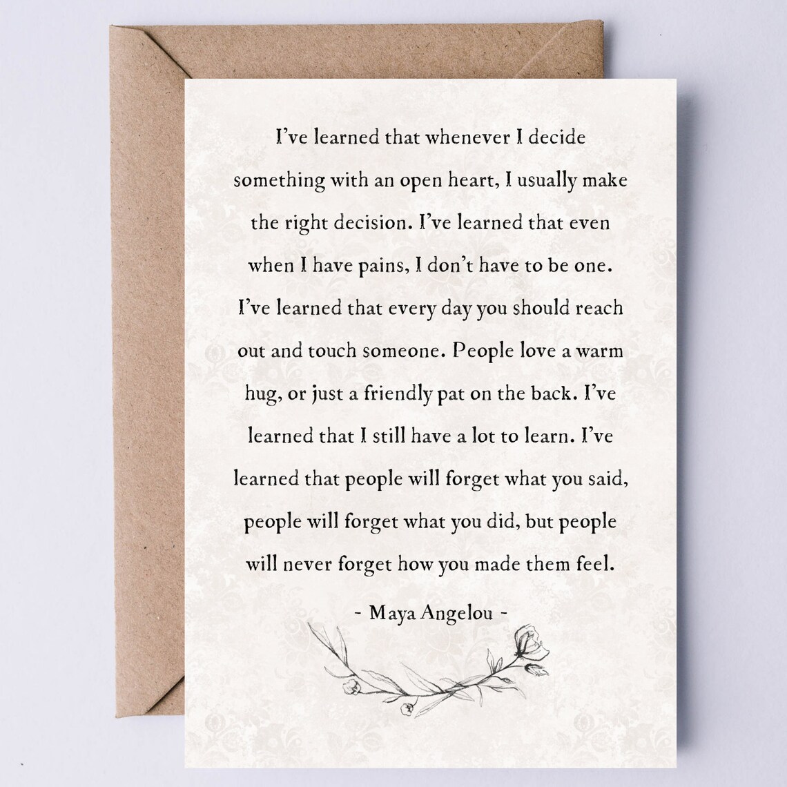 Maya Angelou Quote Poster Print, Graduation Gift