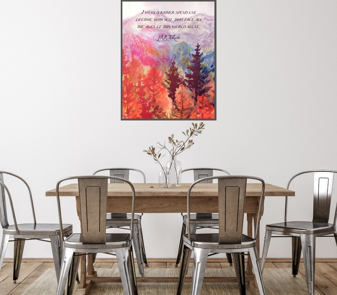 J.R.R. Tolkien Quote Art Print, Literary Typography - Image 2