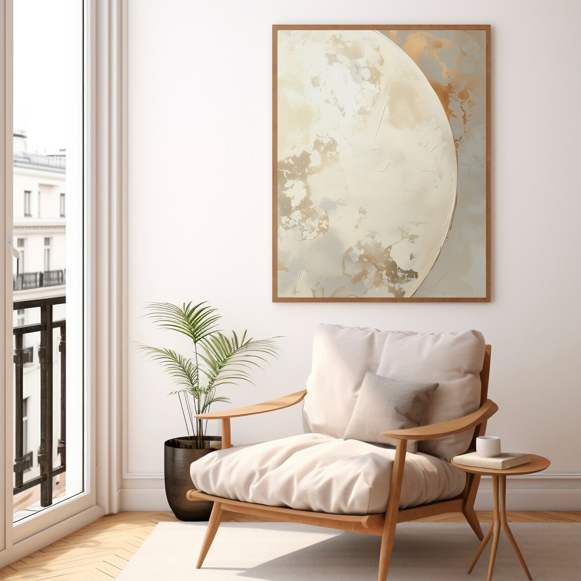 Moon Abstract Poster, Modern Moon Art Print - Image 2