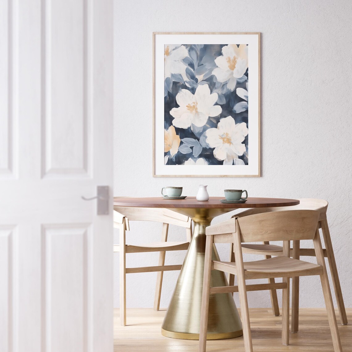 Abstract Flower Painting, Minimalist Botanical Decor - Image 4
