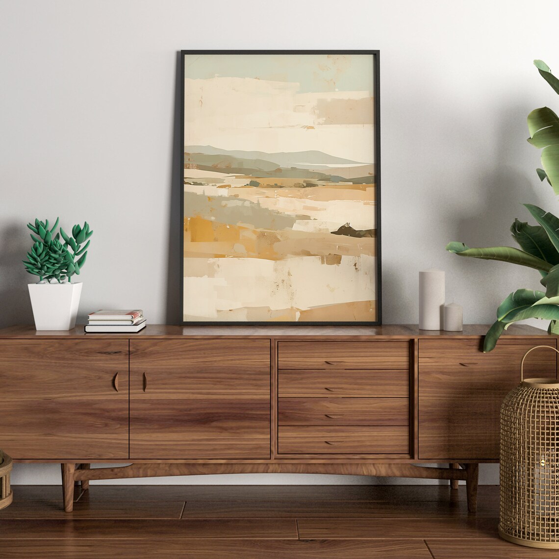Abstract Pastel Landscape, Minimalist Japandi Art Print - Image 3