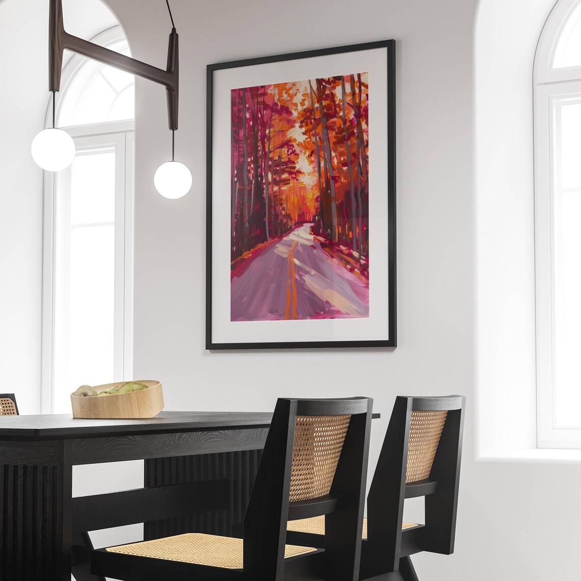 Autumn Forest Landscape Painting, Fall Trees Art Print - Image 2
