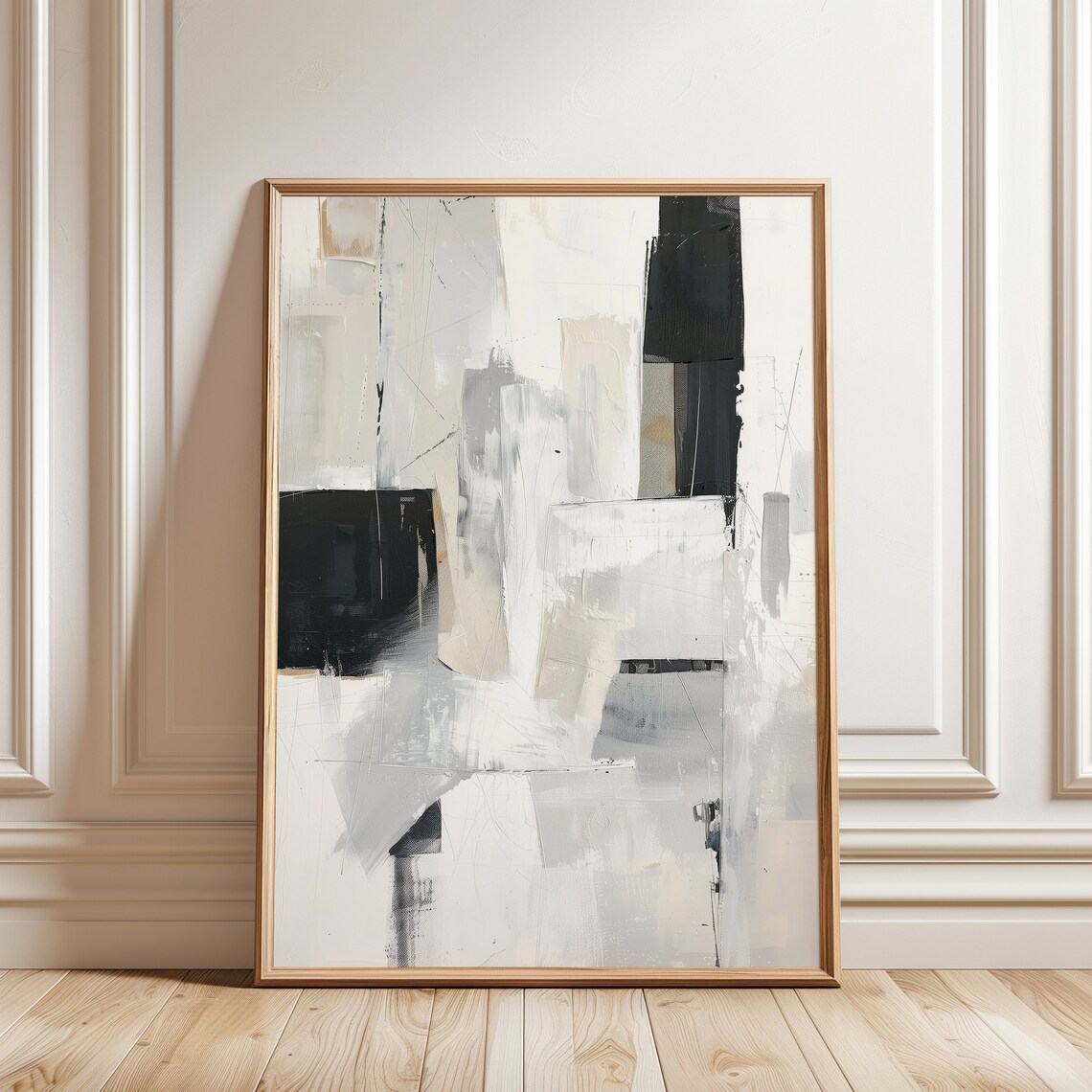 Abstract Wall Art, Minimalist Neutral Art Print