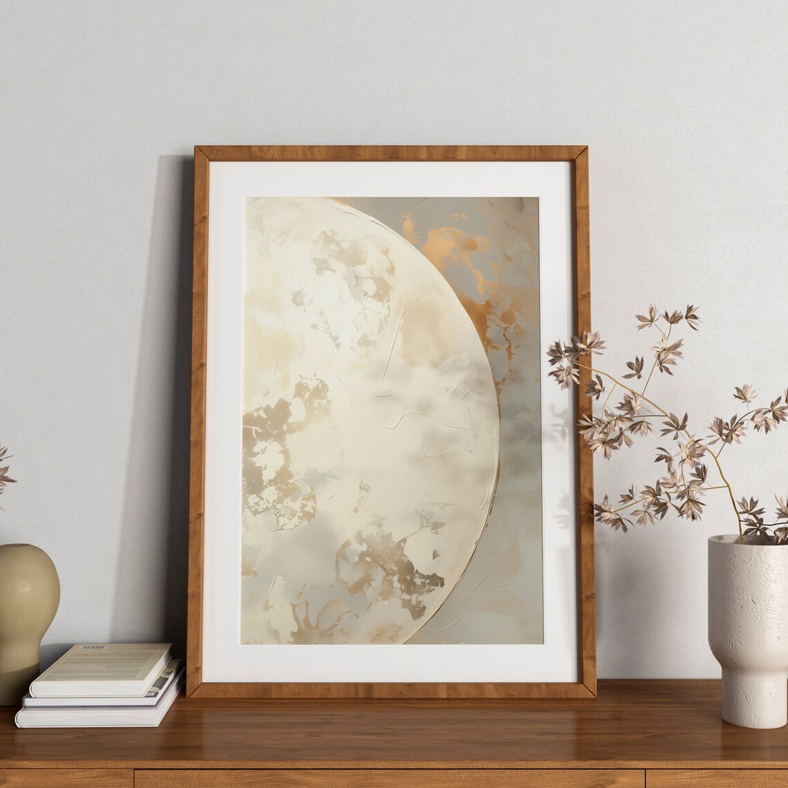 Moon Abstract Poster, Modern Moon Art Print - Image 3