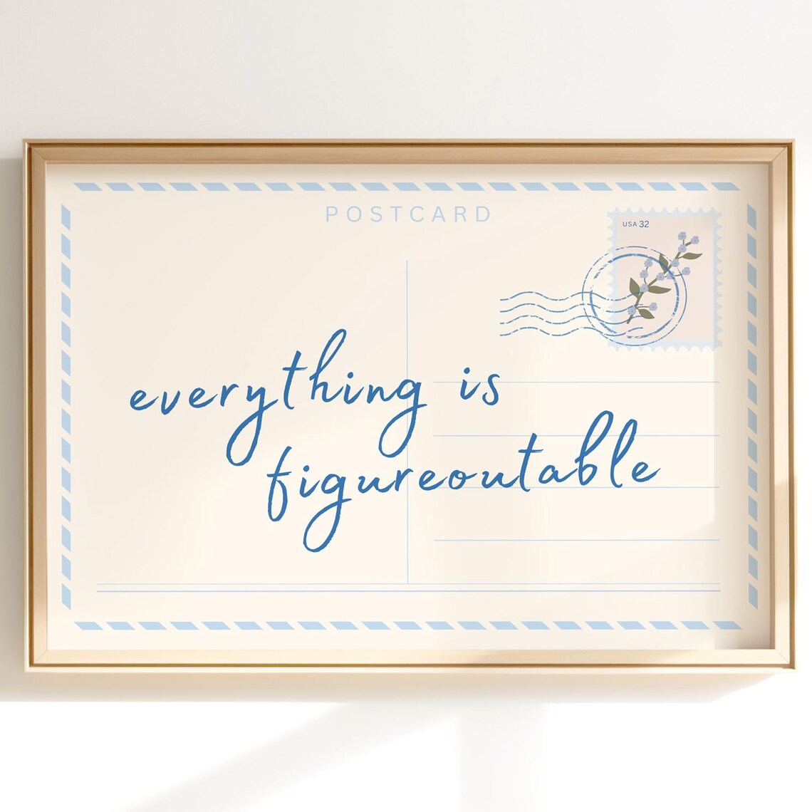 Everything Is Figureoutable Preppy Poster Print