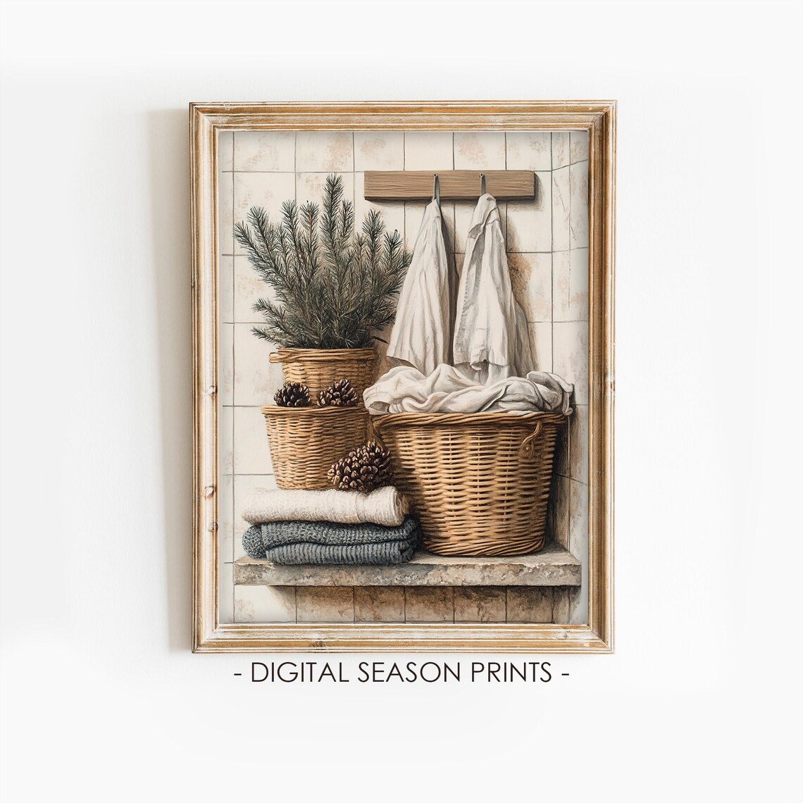 Laundry Room Decor Vintage Country Art Print