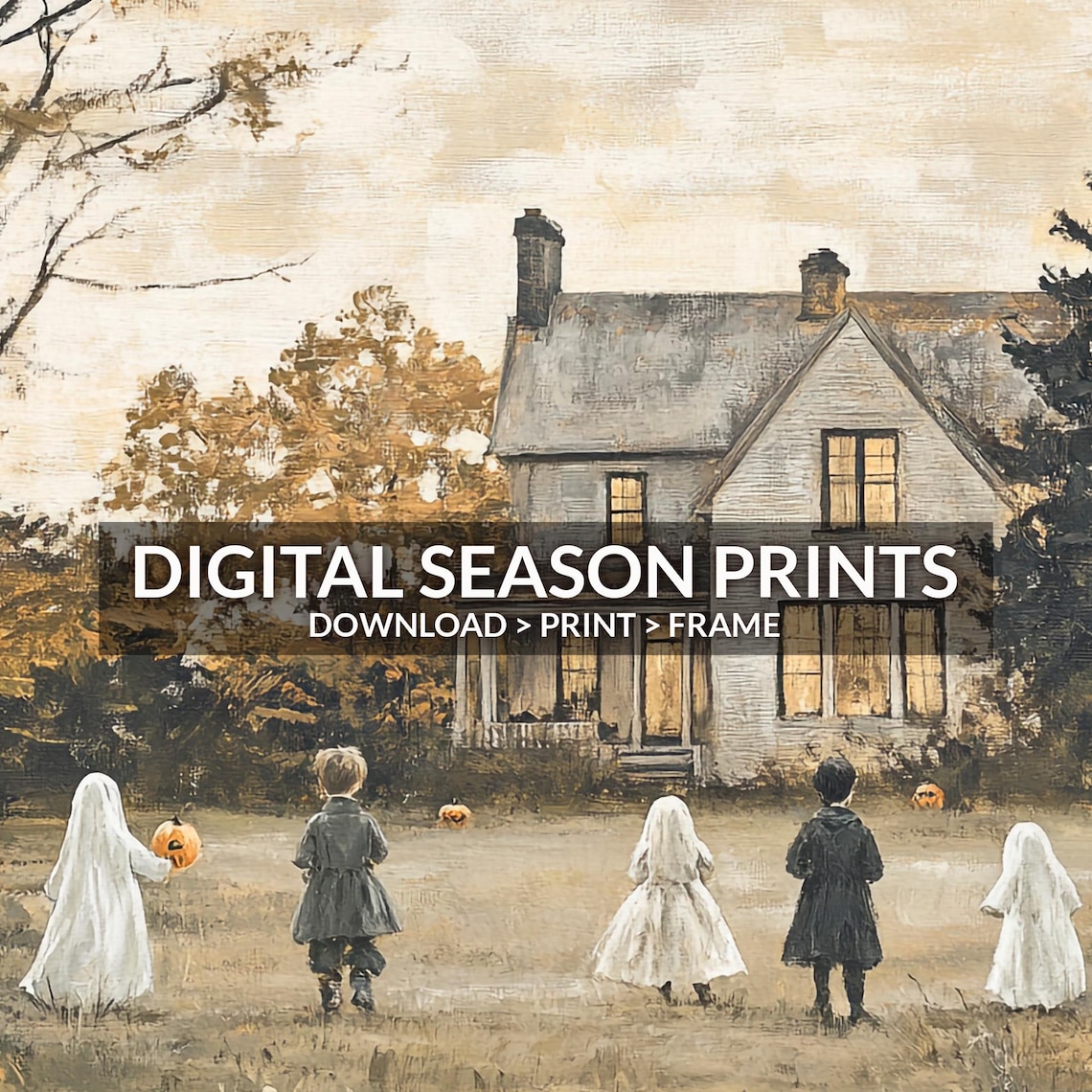 Haunted House Vintage Halloween Art Print - Image 6