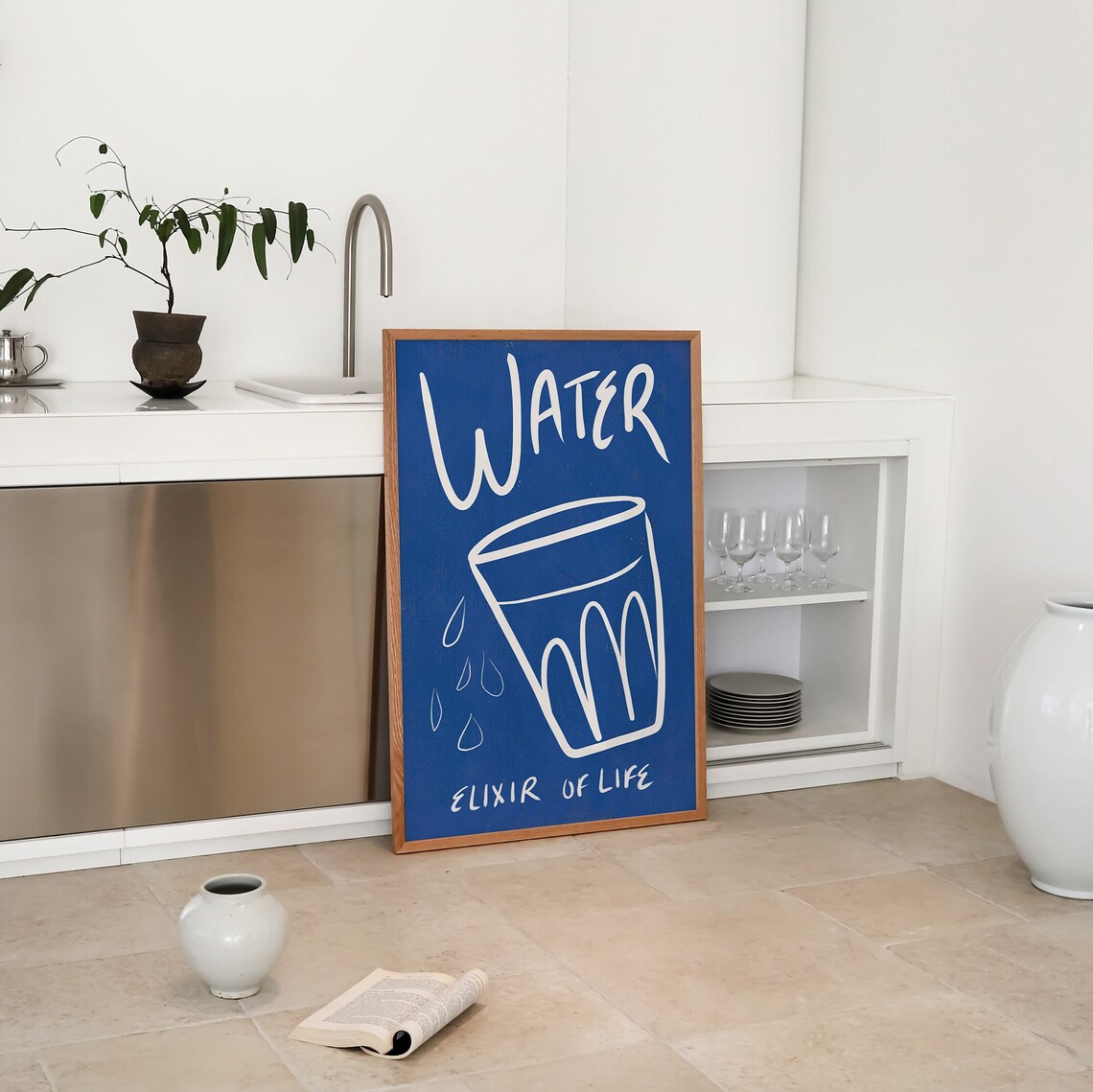 Water Poster, Mid-Century Kitchen Art Print - Image 2