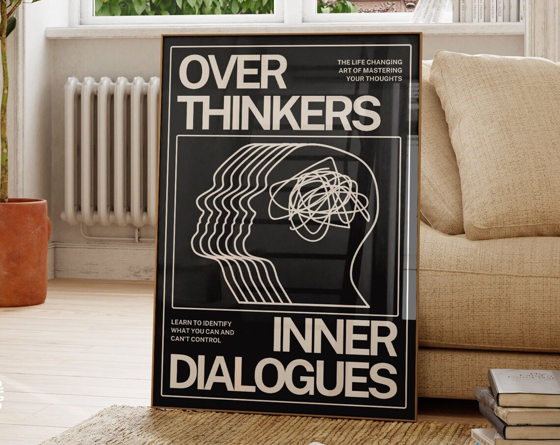 Overthinkers Psychedelic Retro Art Print