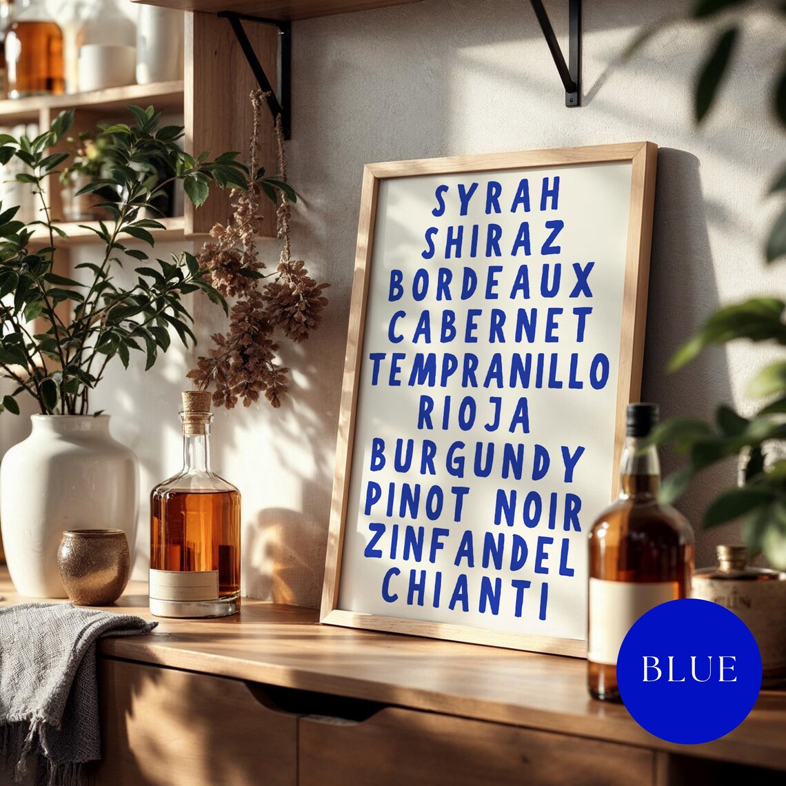 Wine List Cocktail Poster, Bar Cart Decor - Image 3