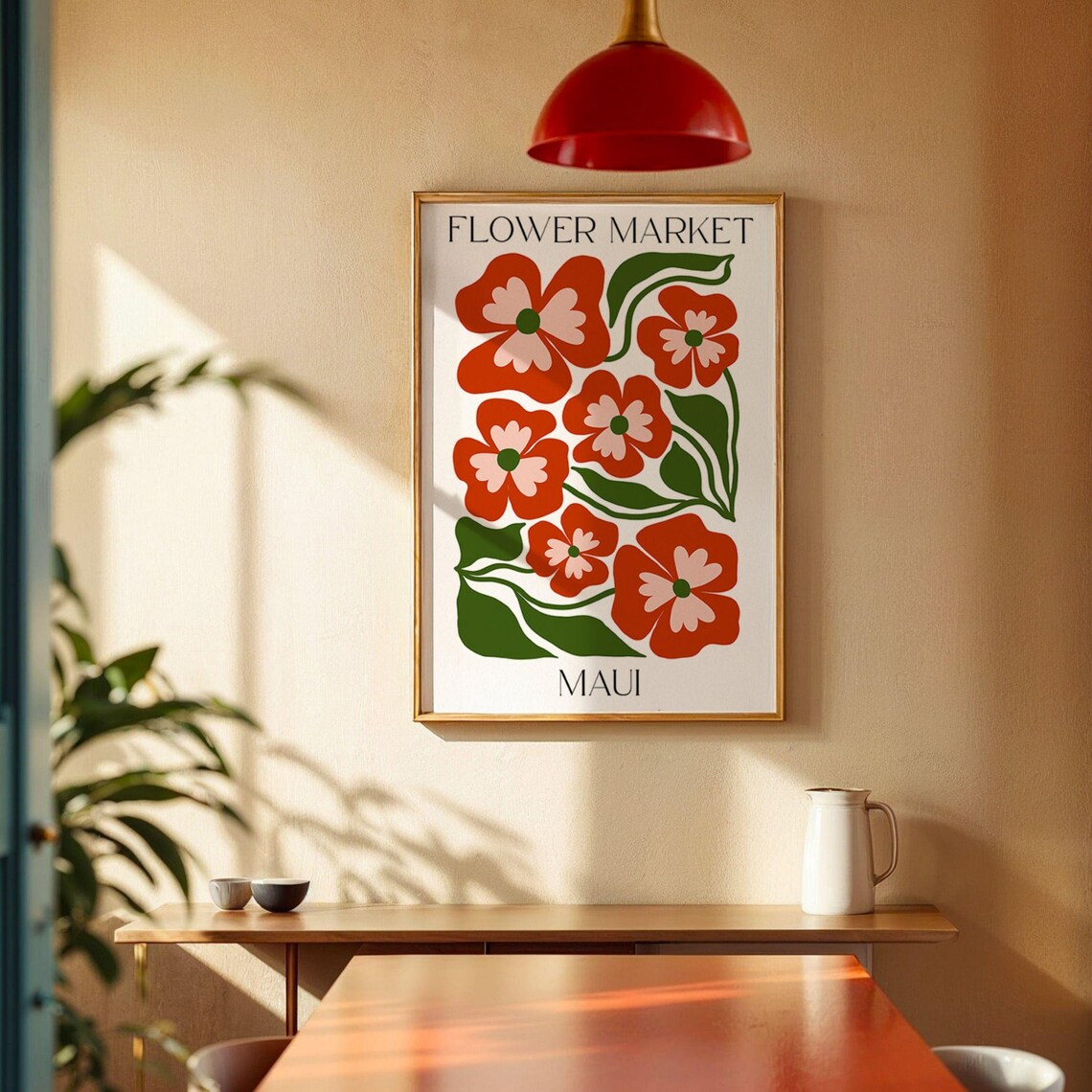 Maui Flower Market Print, Matisse Style Botanical - Image 2