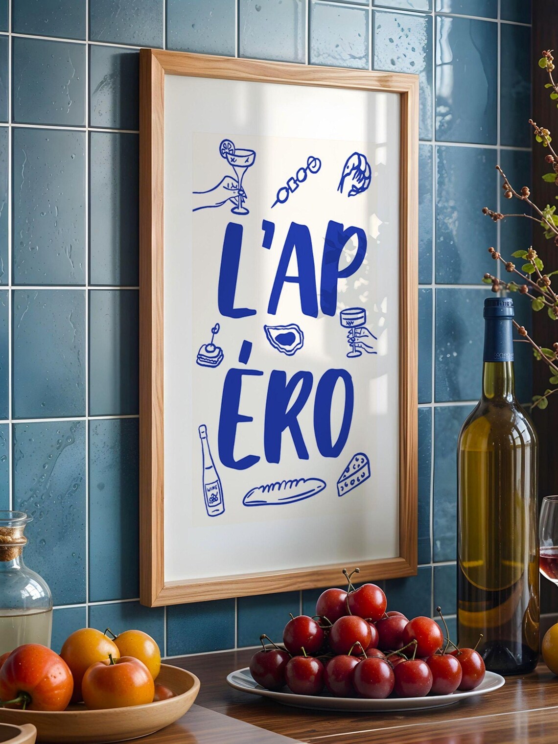 French Cocktail Wall Art, Modern Bar Decor - Image 2