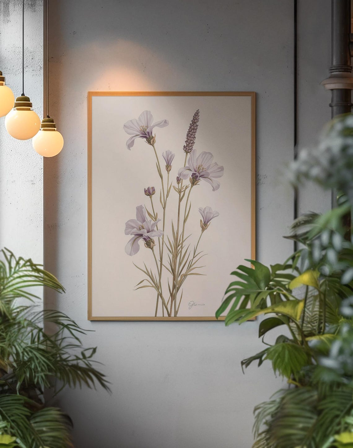 Minimalist Botanical Wall Art Modern Poster Scandinavian Home Decor
