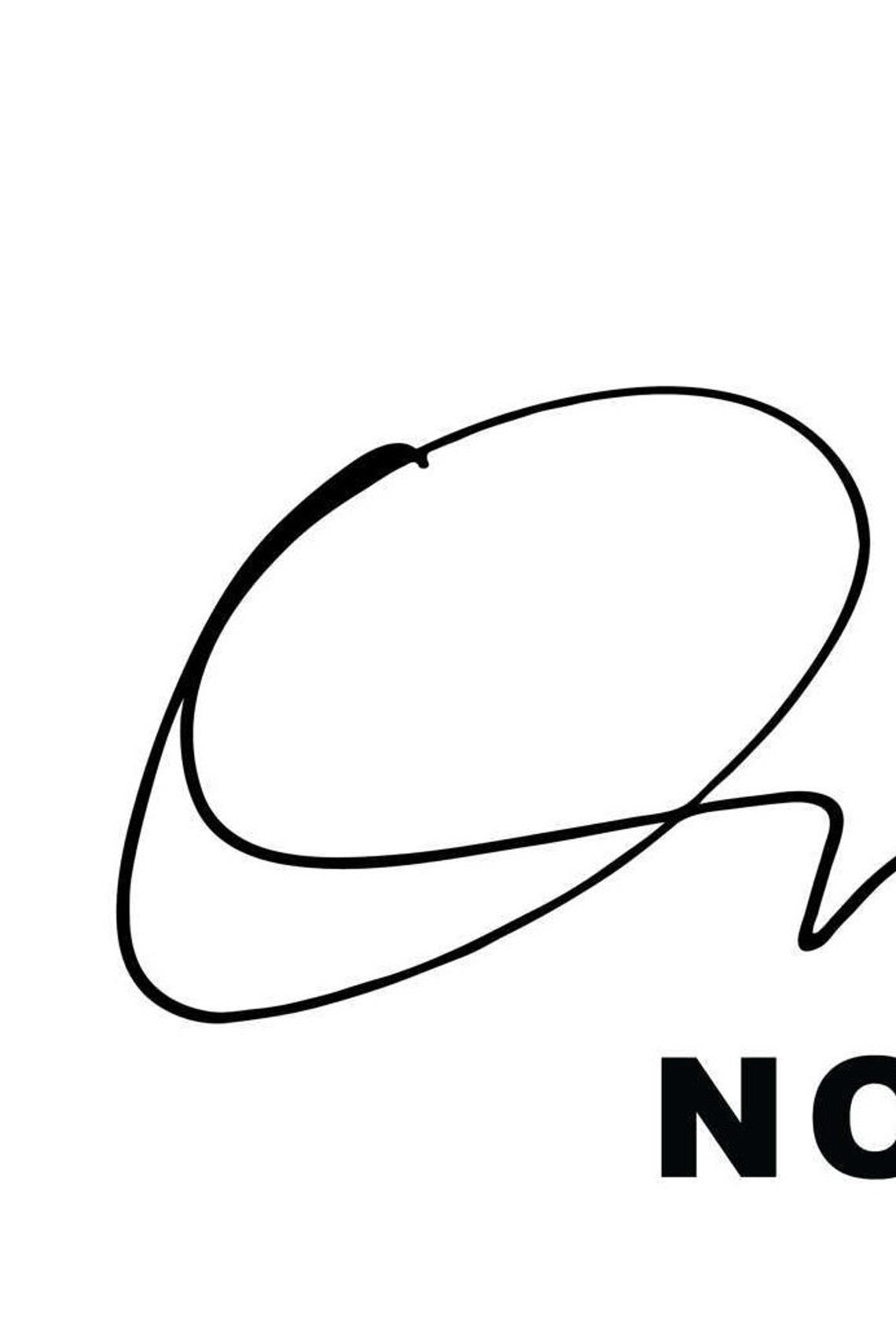 Oui Non French Typography Bold Black and White Minimalist Poster - Image 3